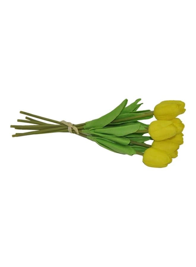 Artificial Tulip Flowers Green/Yellow 7centimeter