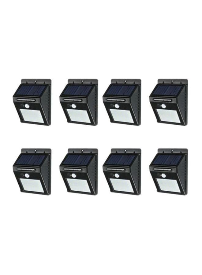 8-Piece Night Sensor Light Black/White 1kg