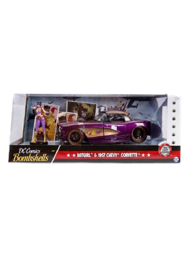 DC Comics Bombshells 1957 Chevy Corvette With Batgirl Figure
