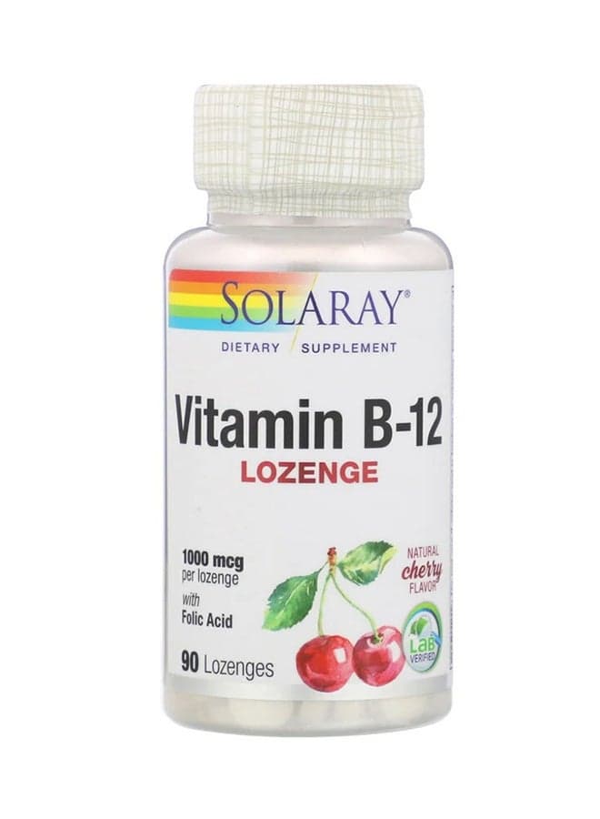 Vitamin B-12 1000mcg Dietary Supplement - Natural Cherry - 90 Lozenges