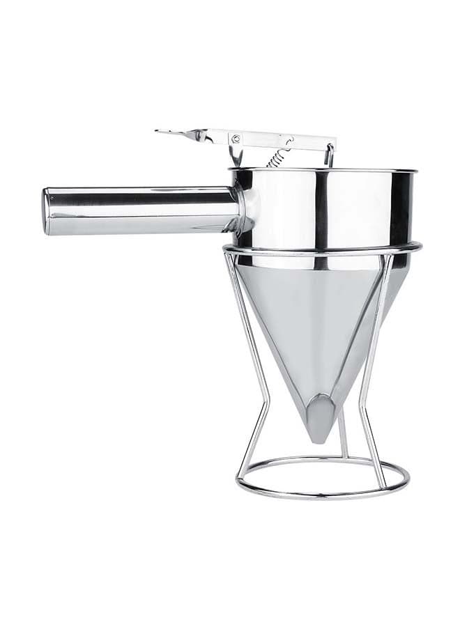Stainless Steel Pancake Batter Dispenser Silver 21x13cm