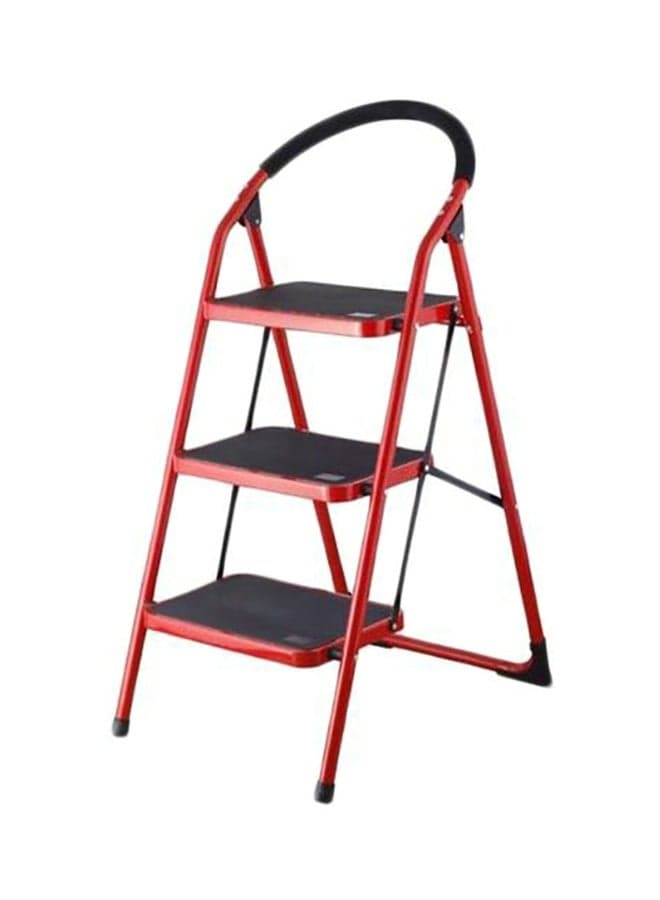 3-Step Portable Ladder Red/Black 120x37x47cm