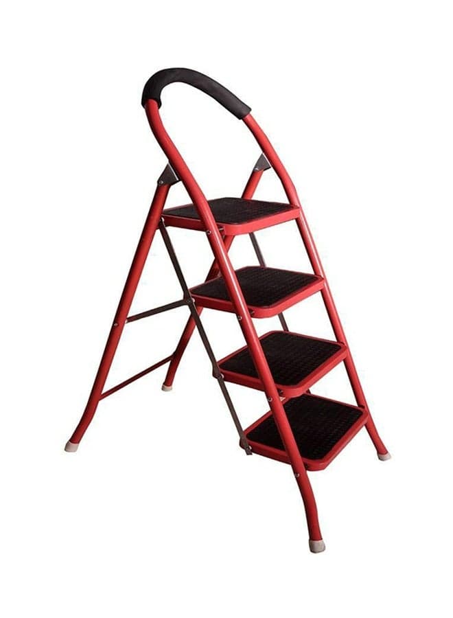 4-Steps Steel Ladder Red/Black 147cm