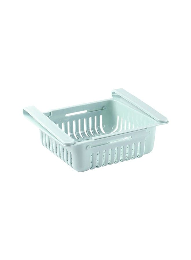 Retractable Fridge Organizer Pull Out Drawer Refrigerator Clip On Under Shelf Basket For Kitchen Storage White 11.22inch