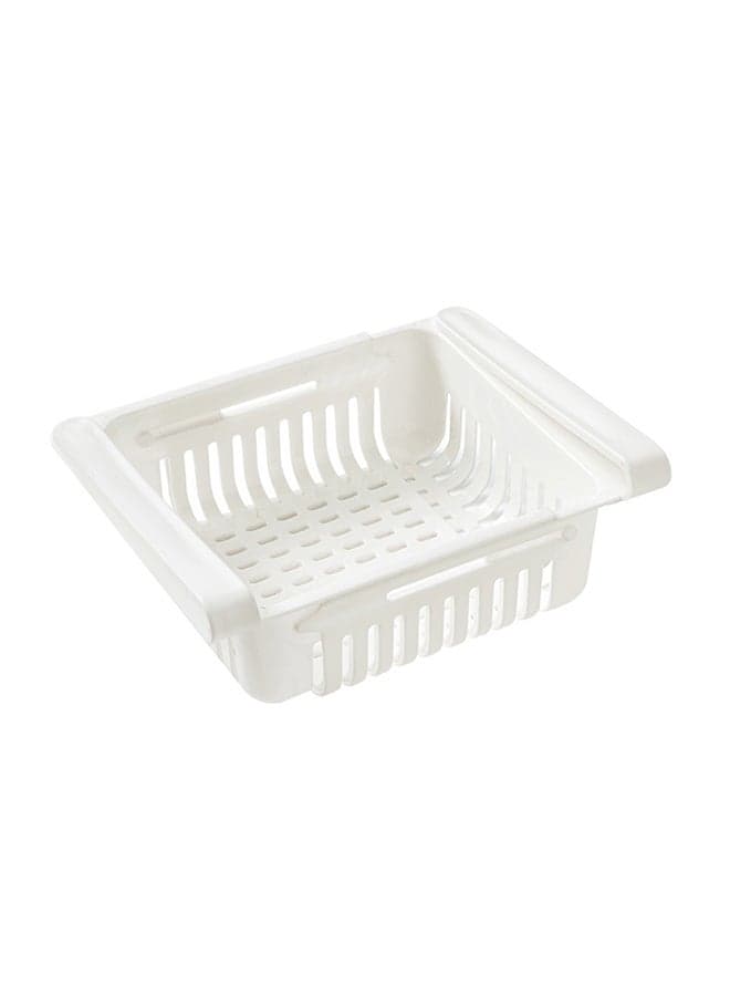 Retractable Storage Basket White 20.0x16.0x8.0cm