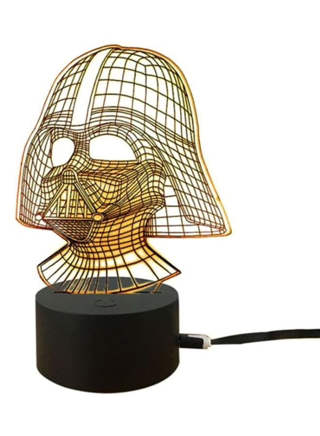 3D Star Wars Night Table Lamp Yellow/Black 23x15x8.5cm