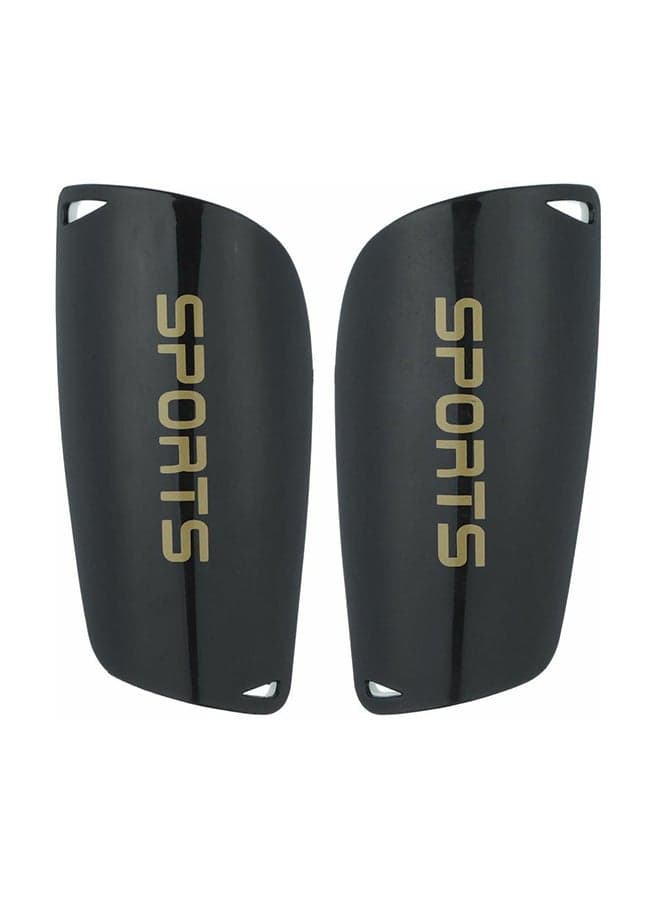 2-Piece Football Shin Guards Set Small Black 8 x 22 x 3cm