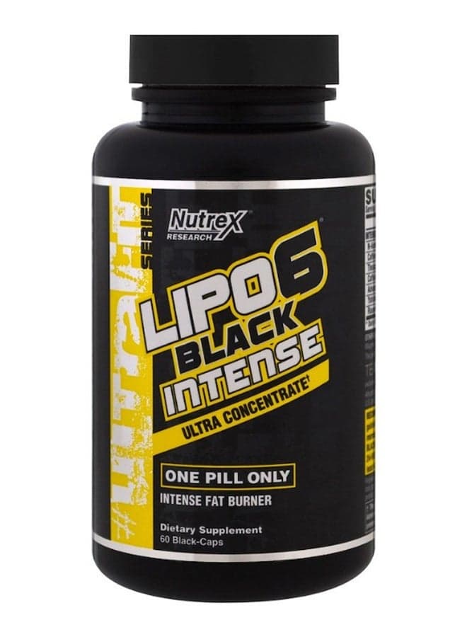 Lipo-6 Black Intense Fat Burner Supplement - 60 Capsules