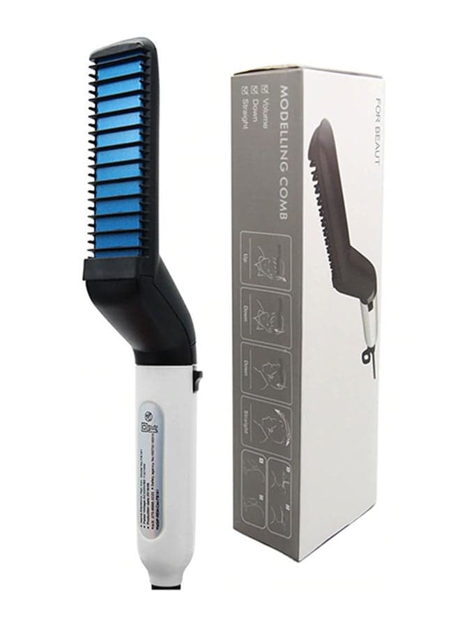 Hair Straightening Comb Black/White 24.8cm