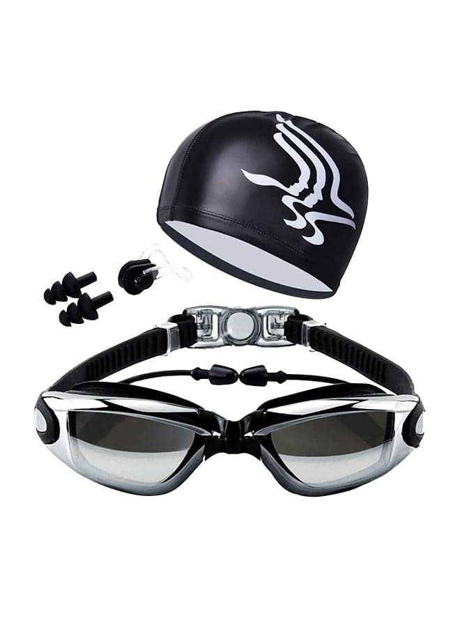 Anti-Fog UV-Resistant Swimming Goggles With Cap And Accessories
