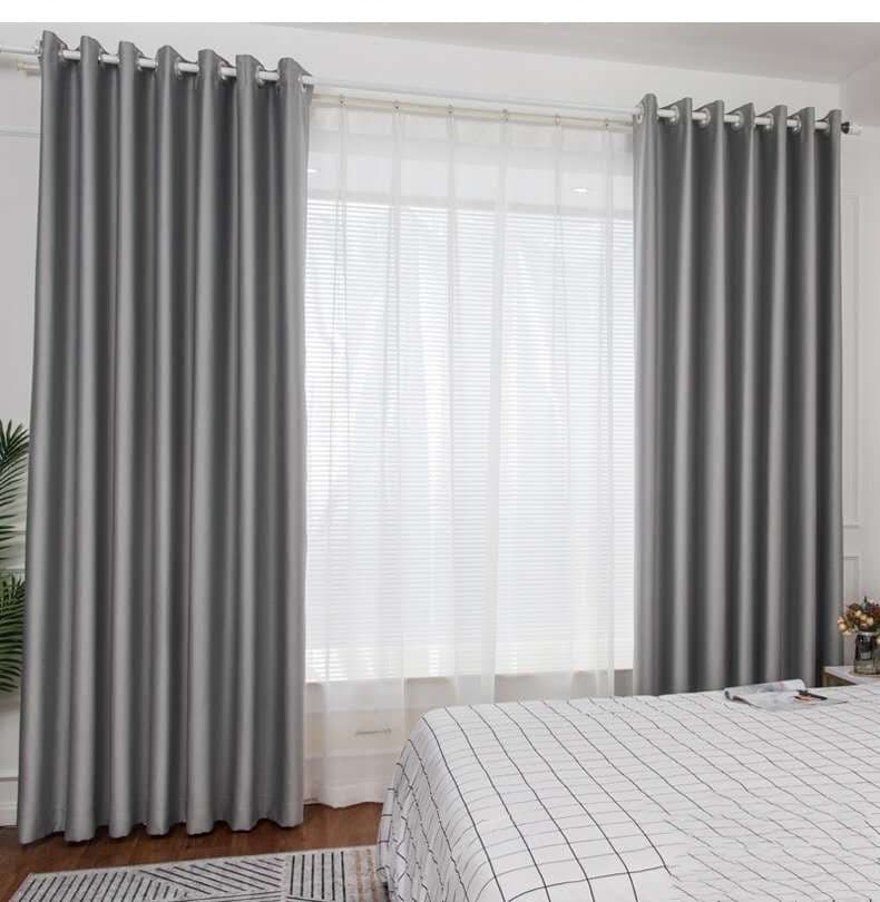 2-Piece Elegant Curtains Silver 200 x 270cm