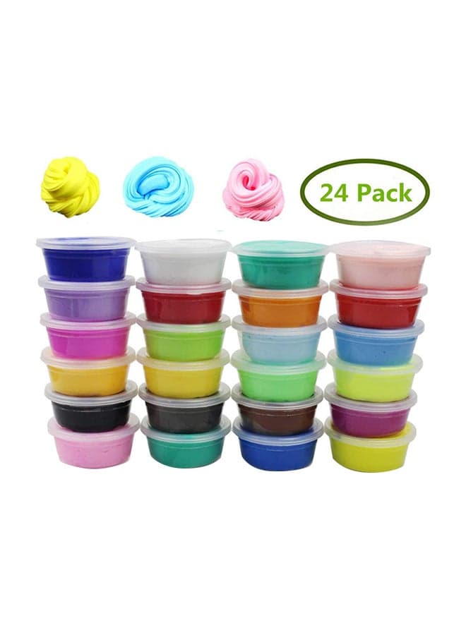 24-Colors DIY Fluffy Slime Soft Super Light Clay Set