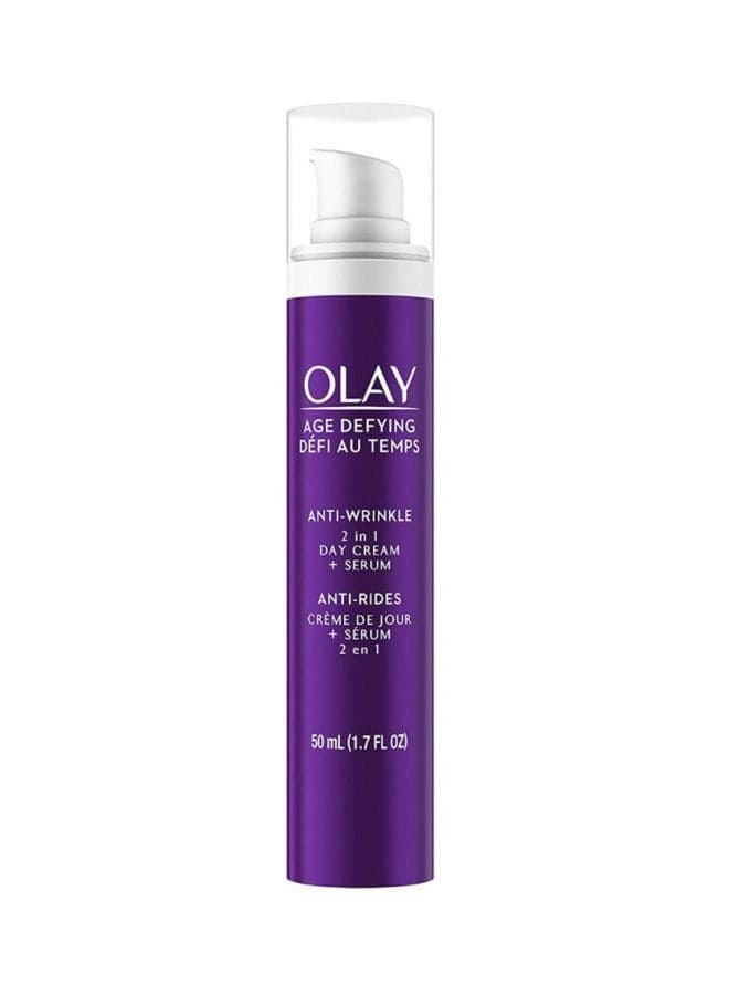 Age Defying Anti-Wrinkle 2-in-1 Day Cream Plus Face Serum White 50ml