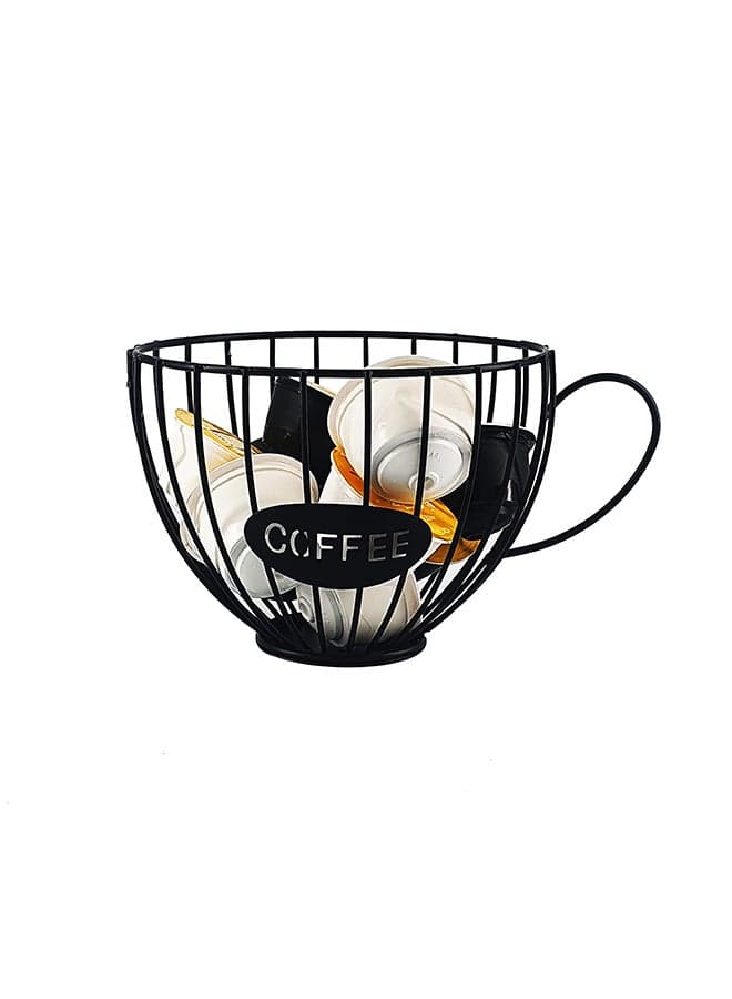Cofffee Capsule And Tea Bag Holder Black