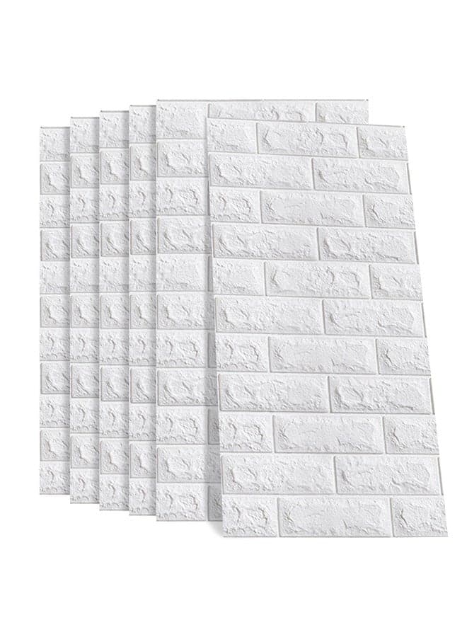 5-Piece Wall Sticker Set White 70x77x0.5cm