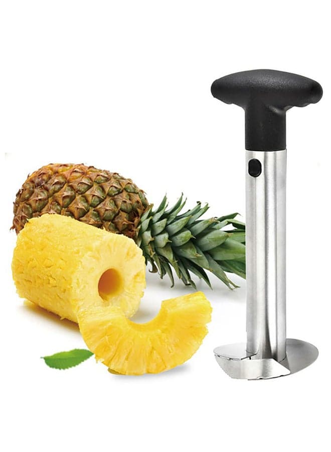 Pineapple Corer Slicer Silver/Black 3.5 x 3.7 x 7.5cm