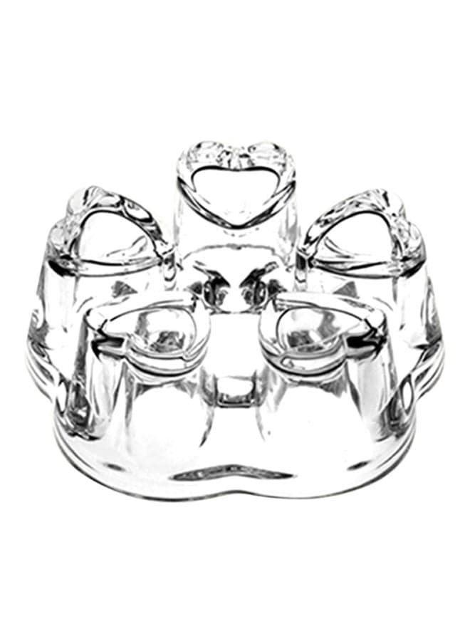 Heart Shape Candles Holder Clear 5x13.5x13.5cm