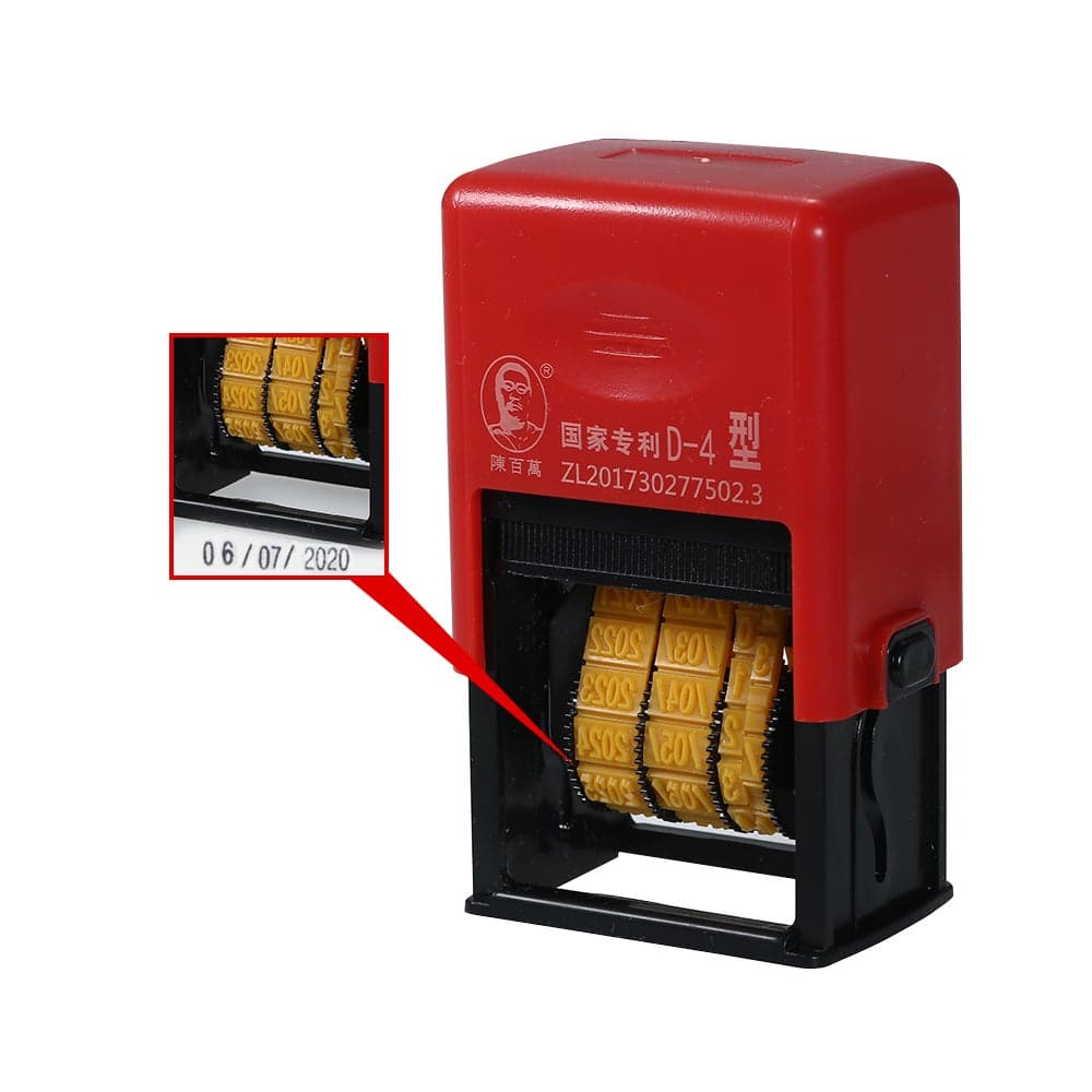 Handheld Portable Date Stamp Printer Red/Black/Yellow