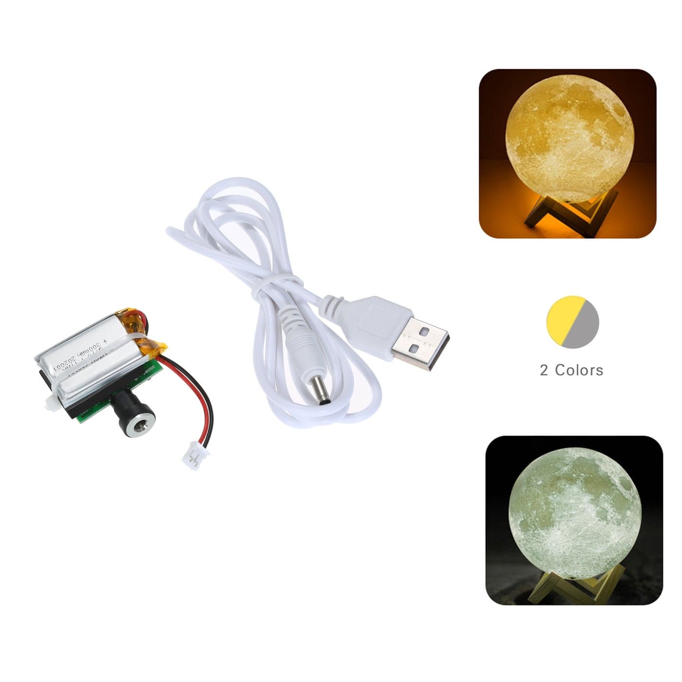 LED Moon Lamp Board 2 Colours Touch-Control Light Board For 3D Printing Multicolour