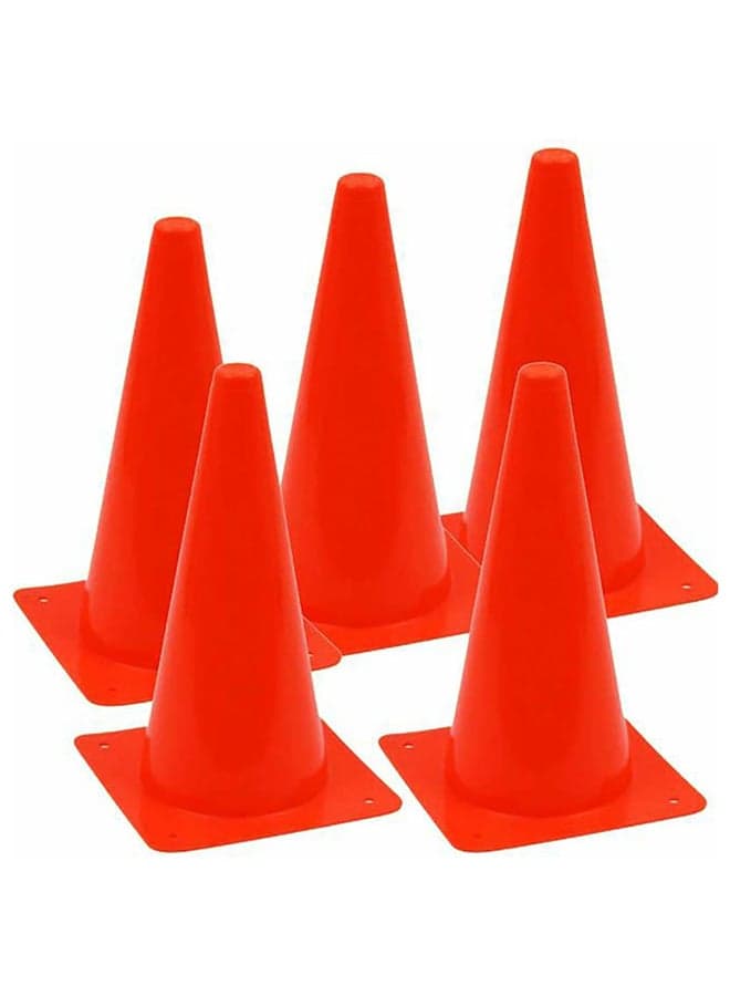 5-Piece Sport Training Cone Set Red 40cm