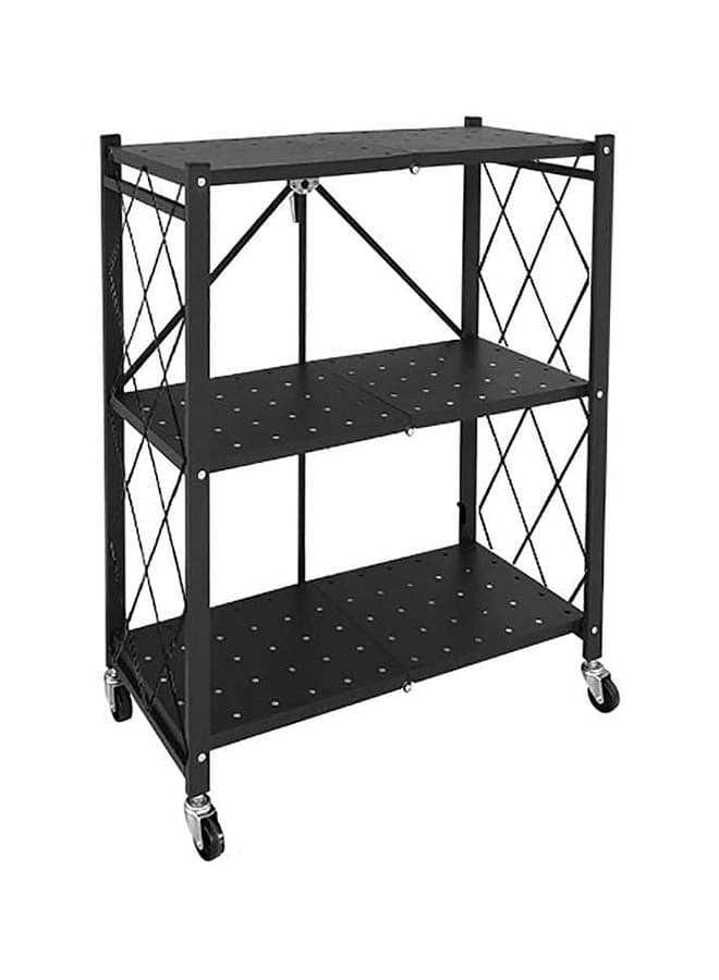 Kitchen Metal Storage Rack Black 72x37x87.5cm