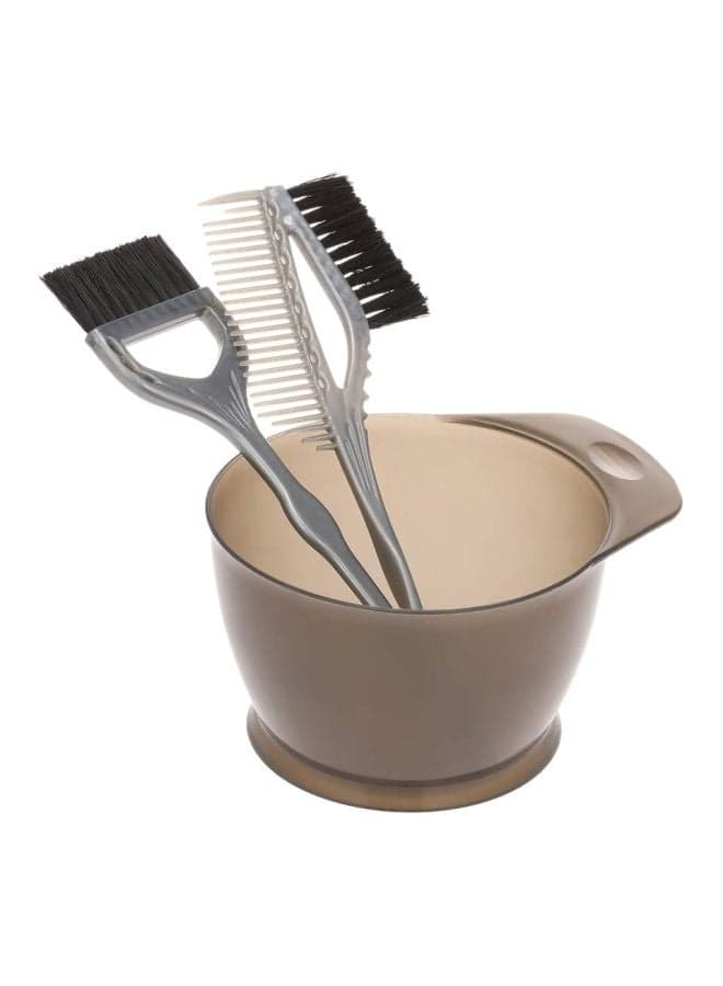 Hair Dyeing Kit Brown/Silver/Black