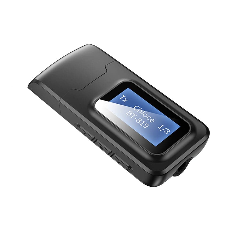 2-In-1 Wireless Adapter 5.0 Bluetooth Audio Transmitter Receiver Black