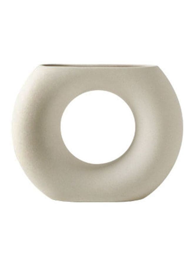 Ceramic Flower Vase White 14x13x17cm