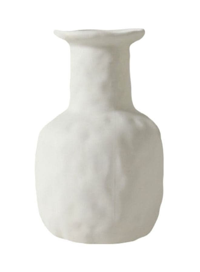 Ceramic Flower Vase White 20x9cm