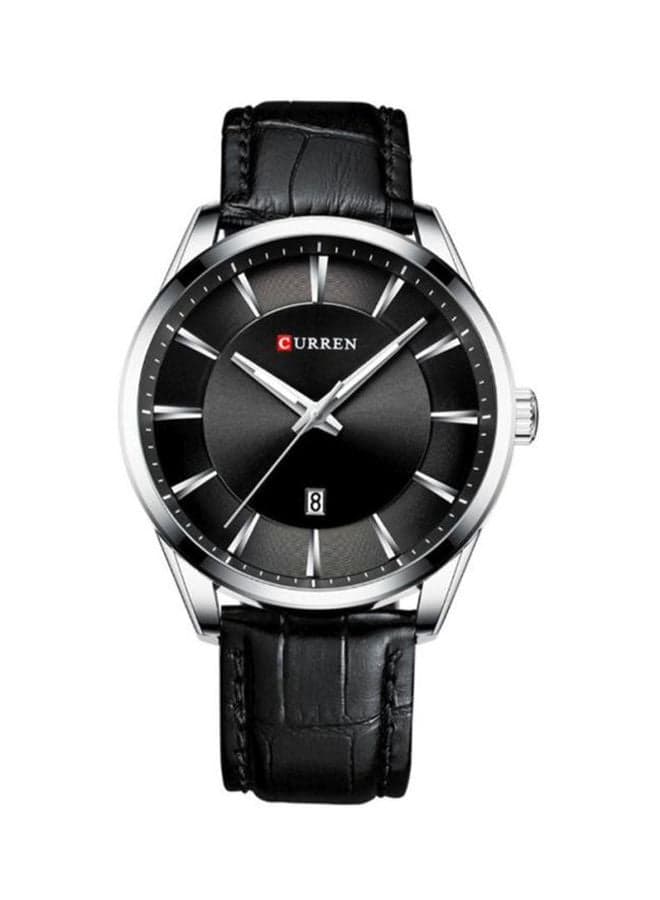 Men's Water Resistant Analog Watch 8365 - 45 mm - Black