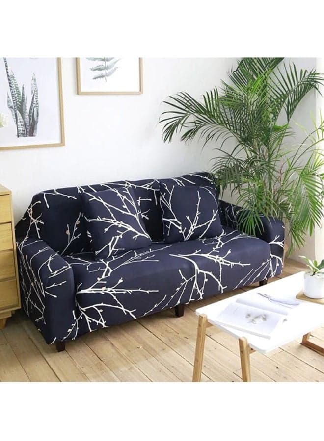 Twigs Design Sofa Slipcover Blue/White Scentimeter