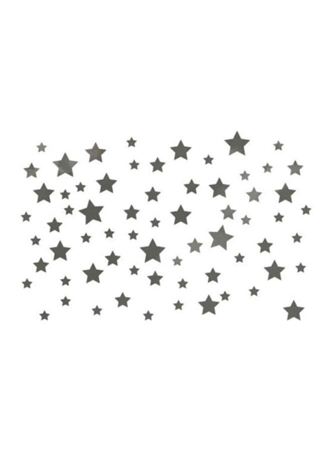 DIY Star Wall Sticker Grey 25x50centimeter