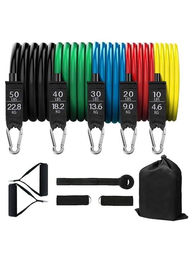 11-Piece Resistance Bands Set 20.0x16.0x12.0cm
