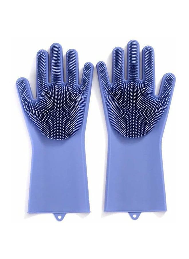 Silicone Dishwashing Gloves Navy Blue One Size