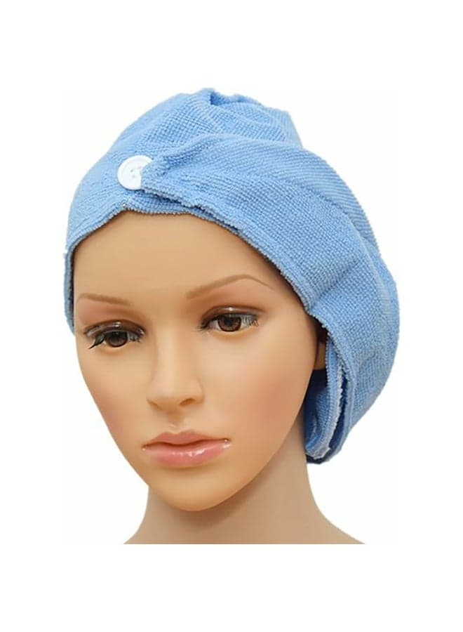 Quick Drying Hair Towel Wrap Set Light Blue