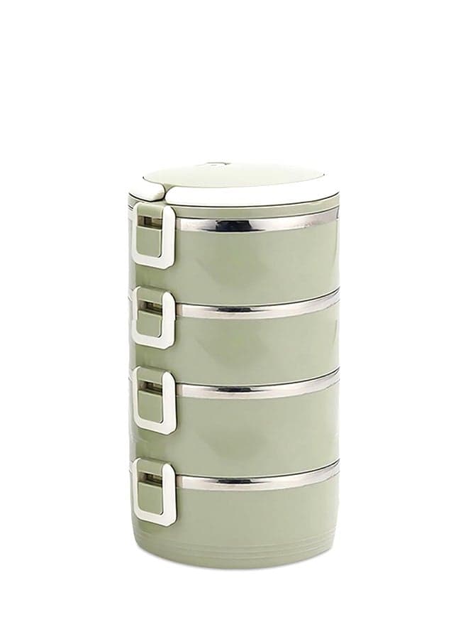 4-Layer Lunch Box Green 25x15centimeter