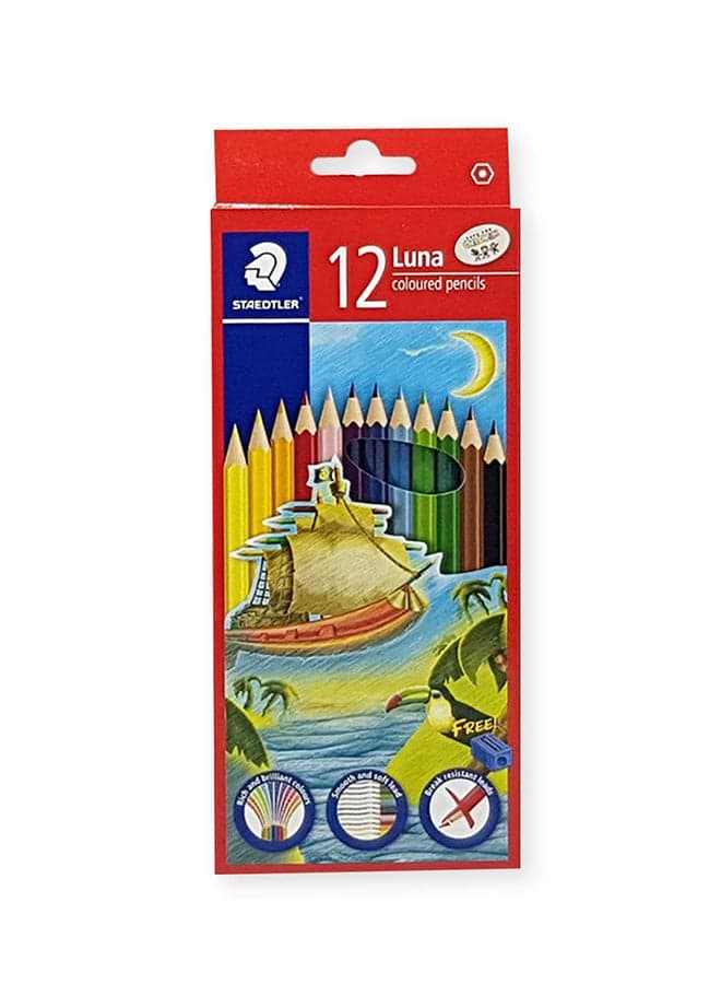 12-Piece Luna Coloring Pencil Set Multicolour