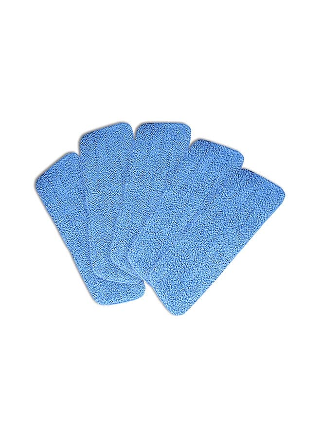 5-Piece Floor Bucket Mop Head Set Blue 16cm