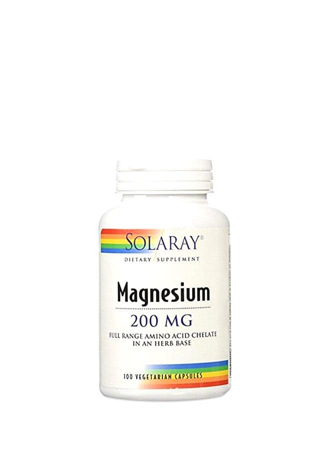 Pack Of 2 Magnesium Dietary Supplement 200 mg - 100 Capsules