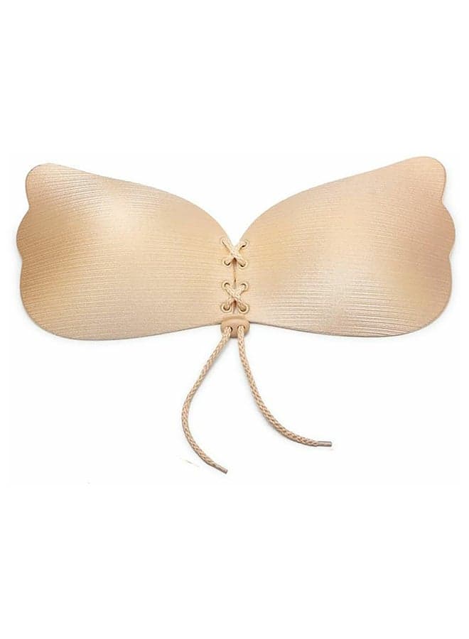 Silicone Strapless Push Up Backless Bra Beige