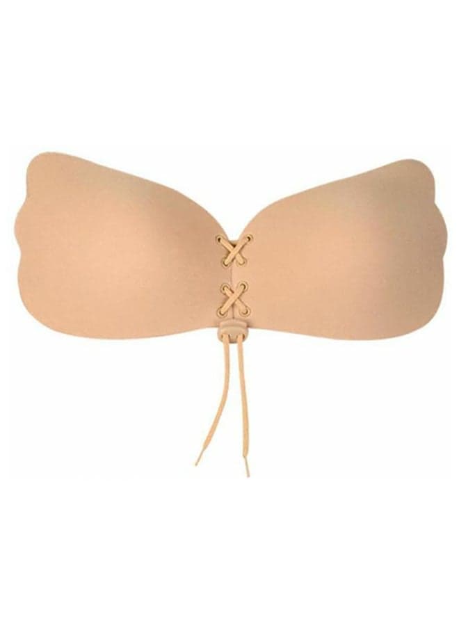 Silicone Adhesive Stick On Invisible Push Up Bra Beige