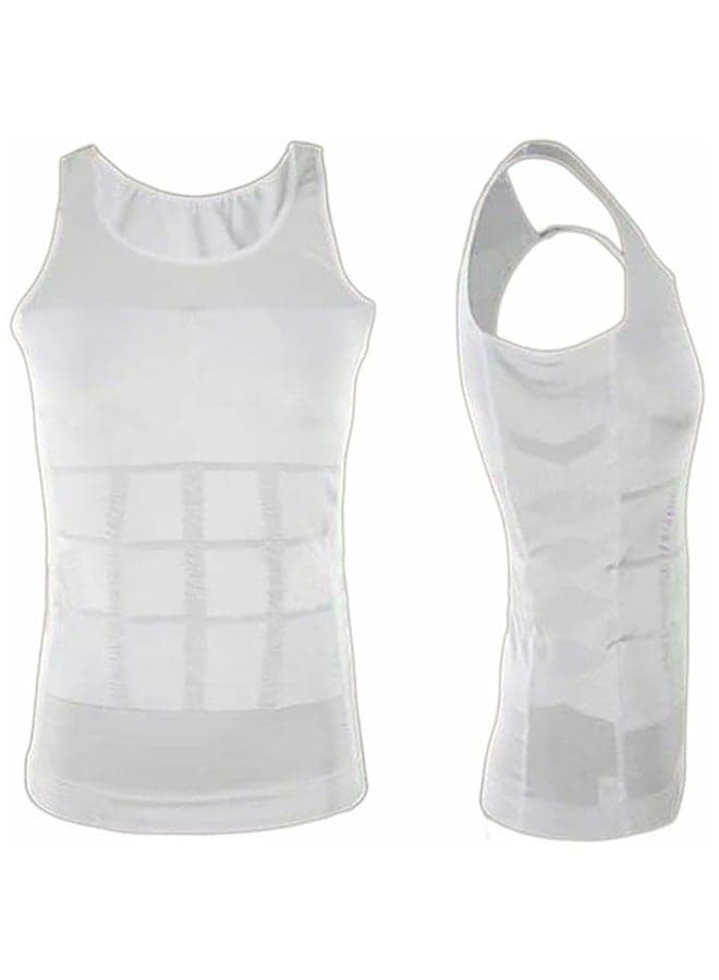 Round Neck Slim Undershirt White