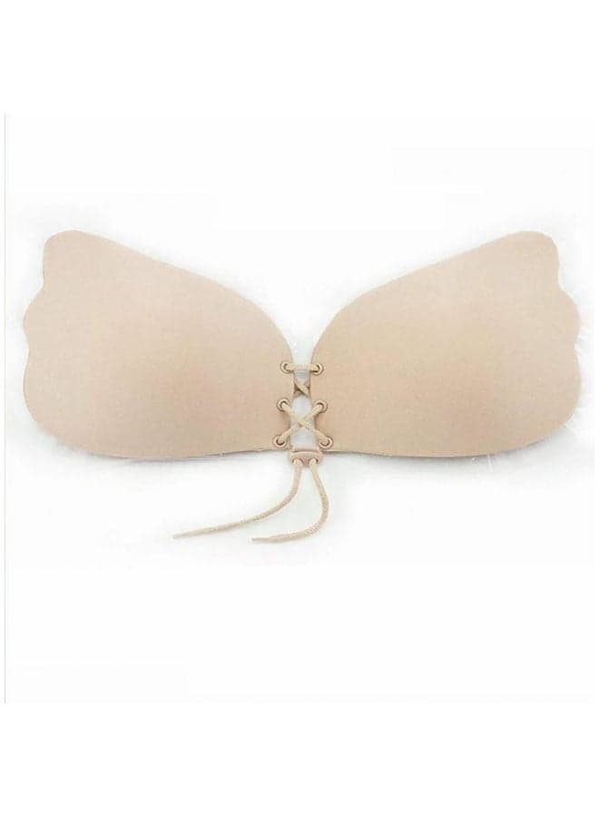 Butterfly Strapless Silicone Bra Beige
