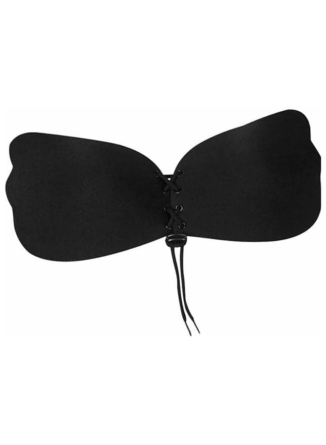 Butterfly Silicone Balconette Bra Black