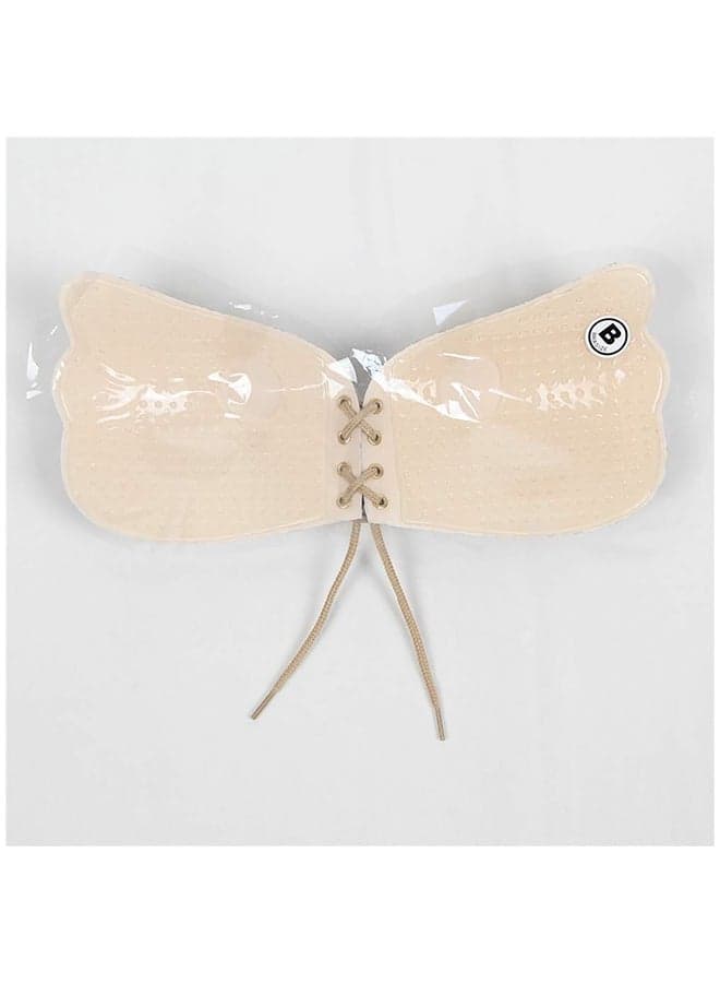 Butterfly Strapless Silicone Bra Beige