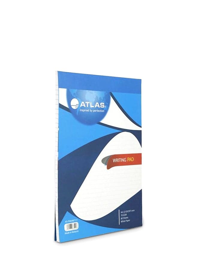 A4 Writing Pad White/Blue/Brown