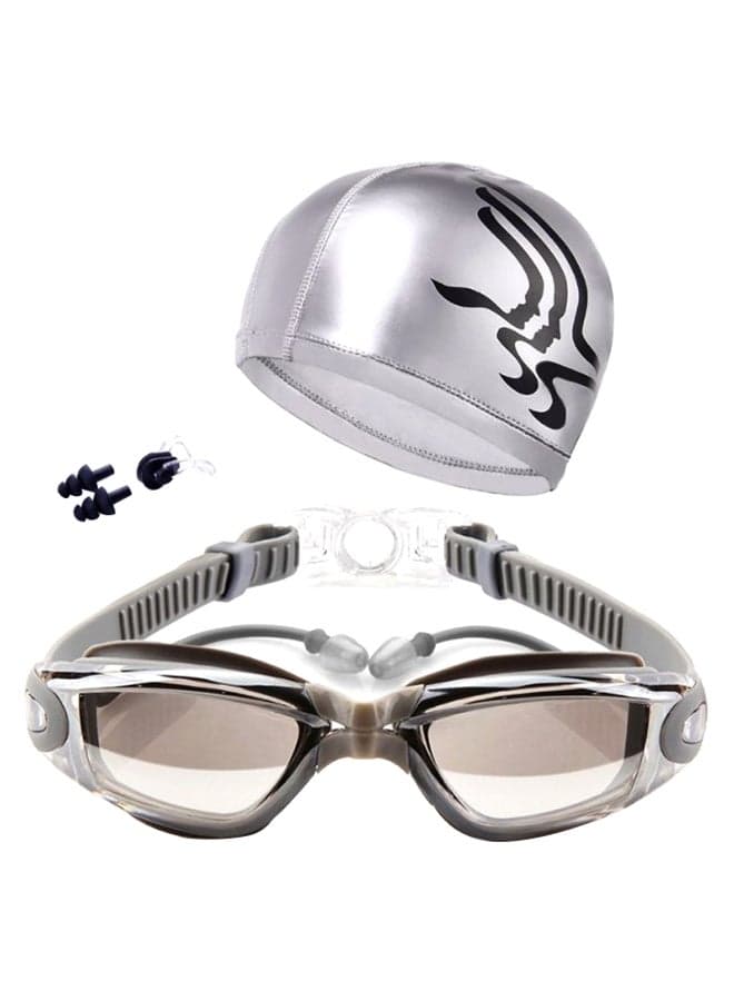 High-definition Waterproof Fogproof Swimming Goggles With Swimming Cap 20x4x15cm