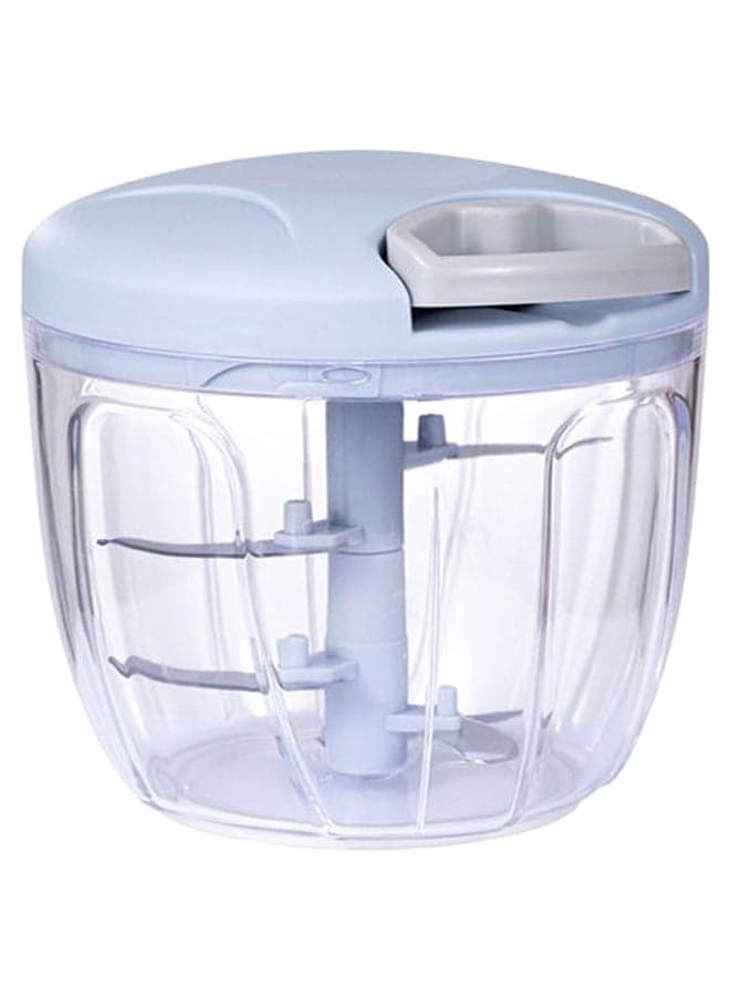 Manual Food Chopper Blue/Clear 12 x 11.5cm