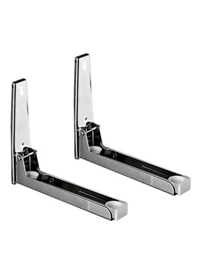 Pair Of Foldable Stainless Steel Wall Mounted Bracket For Kitchen Microwave blue