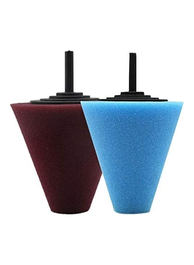 Wheel Hub Polish Buffing Shank Polishing Sponge Metal Foam Pad Car 8MM 2PC blue